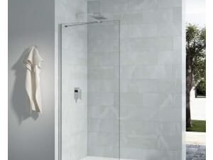 Nexa By Merlyn 10mm Chrome Frameless Wet Room Shower Screen excludes bracing bar - 2015 x1 200mm