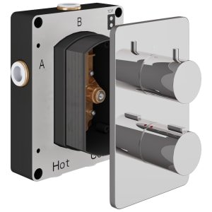 Hadleigh Concealed 1 Outlet Round Thermostatic Shower Valve – Chrome