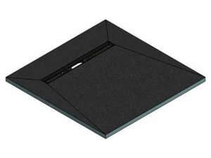 Wickes Linear 30mm Wetroom Shower Tray with 600mm End Drain Level Access - 1200 X 1200mm