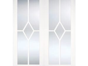 LPD Internal Reims Pair Primed White Solid Core Door - 1067 x 1981mm