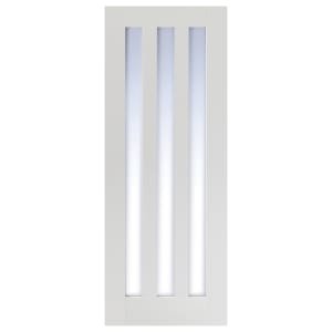 LPD Internal Utah 3 Lite Primed White Solid Core Door – 838 x 1981mm