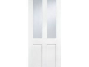 LPD Internal London 2 Lite Primed White Solid Core Door - 838 x 1981mm