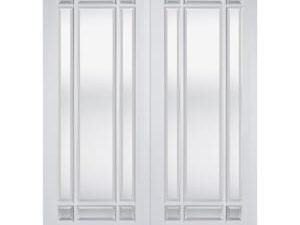 LPD Internal Manhattan Pair 9 Lite Pair Primed White Solid Core Door - 914 x 1981mm