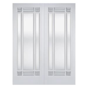 LPD Internal Manhattan Pair 9 Lite Pair Primed White Solid Core Door – 914 x 1981mm