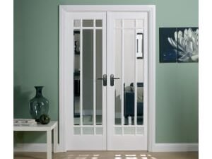 LPD Internal Manhattan Room Divider W4 Primed White Solid Core Door - 1246 x 2031mm