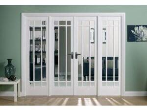 LPD Internal Manhattan Room Divider W8 Primed White Solid Core Door - 2478 x 2031mm