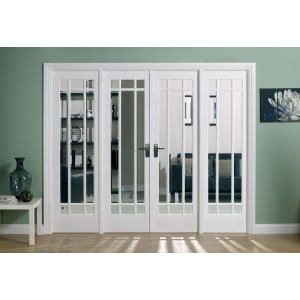 LPD Internal Manhattan Room Divider W8 Primed White Solid Core Door – 2478 x 2031mm