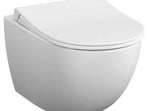 VitrA Sento Easy Clean Wall Hung Toilet Pan & Soft Close Slim Seat - Matt White