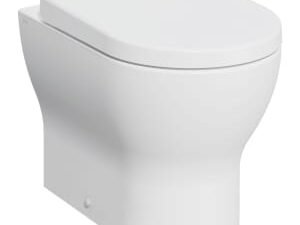 Kerala Round Smooth Flush Back To Wall Toilet Pan & Soft Close Seat