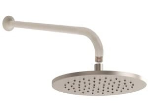 VitrA Origin Round Extra Large Brushed Nickel Shower Head & Arm