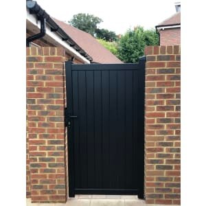 Readymade Black Aluminium Vertical Pedestrian Gate – 1000 x 1600mm