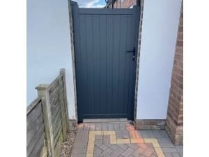 Readymade Anthracite Grey Aluminium Vertical Pedestrian Gate - 1100 x 2000mm