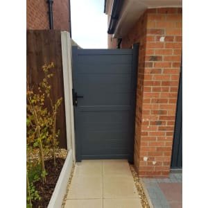 Readymade Anthracite Grey Aluminium Horizontal Pedestrian Gate – 1000 x 2200mm