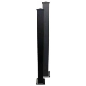 Readymade Anthracite Grey Aluminium Flanged Post Including Post Cap – 150 x 3000mm
