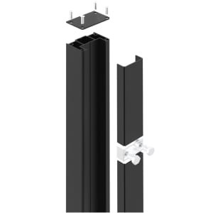 Readymade Anthracite Grey Aluminium Surface/Sunken Pedestrian Gate Post – 80 x 50 x 2400mm