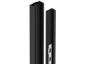 Readymade Anthracite Grey Aluminium Surface/Sunken Pedestrian Gate Receiver Post - 80 x 50 x 2000mm