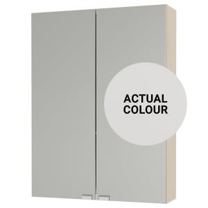 Duarti By Calypso Cascade 500mm Slimline Mirrored 2 Door Wall Hung Unit – Mirror Grey