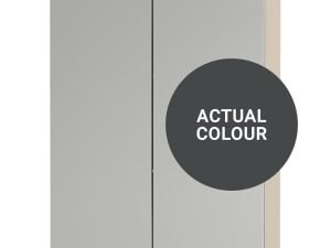 Duarti By Calypso Cascade 500mm Slimline Mirrored 2 Door Wall Hung Unit - Midnight Grey