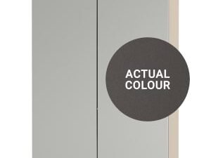 Duarti By Calypso Cascade 500mm Slimline Mirrored 2 Door Wall Hung Unit - Galaxy Grey