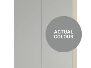 Duarti By Calypso Cascade 500mm Slimline Mirrored 2 Door Wall Hung Unit - Twilight Grey