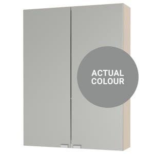 Duarti By Calypso Cascade 500mm Slimline Mirrored 2 Door Wall Hung Unit – Twilight Grey