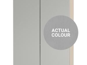 Duarti By Calypso Highwood 500mm Slimline Mirrored 2 Door Wall Hung Unit - Fossil Grey