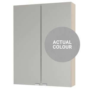Duarti By Calypso Highwood 500mm Slimline Mirrored 2 Door Wall Hung Unit – Fossil Grey