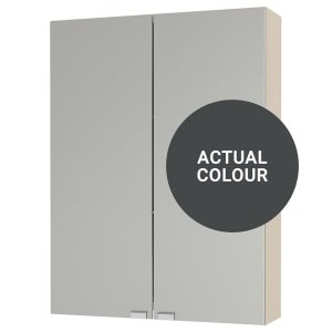 Duarti By Calypso Highwood 500mm Slimline Mirrored 2 Door Wall Hung Unit – Midnight Grey