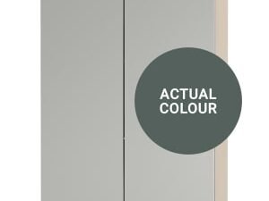 Duarti By Calypso Highwood 500mm Slimline Mirrored 2 Door Wall Hung Unit - Woodland Green
