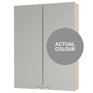 Duarti By Calypso Highwood 500mm Slimline Mirrored 2 Door Wall Hung Unit – Twilight Grey
