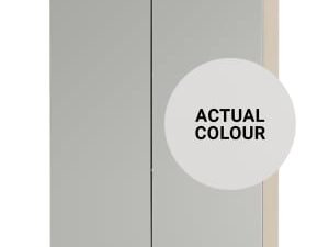 Duarti By Calypso Beaufort 500mm Slimline Mirrored 2 Door Wall Hung Unit - Grey Varnish