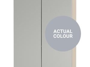 Duarti By Calypso Beaufort 500mm Slimline Mirrored 2 Door Wall Hung Unit - Shadow Grey