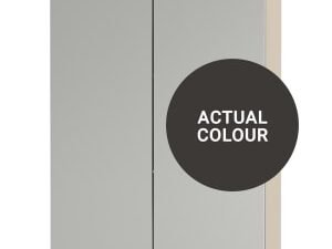Duarti By Calypso Beaufort 500mm Slimline Mirrored 2 Door Wall Hung Unit - Ember Grey