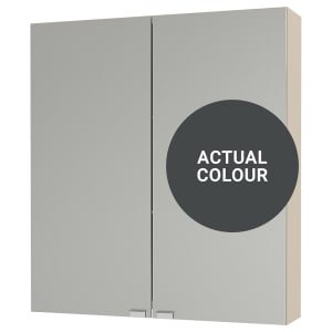 Duarti By Calypso Cascade 600mm Slimline Mirrored 2 Door Wall Hung Unit – Midnight Grey