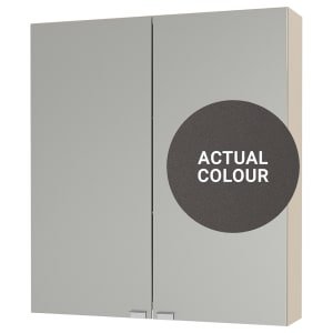 Duarti By Calypso Cascade 600mm Slimline Mirrored 2 Door Wall Hung Unit – Galaxy Grey