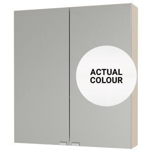 Duarti By Calypso Cascade 600mm Slimline Mirrored 2 Door Wall Hung Unit – Mirror White