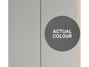 Duarti By Calypso Highwood 600mm Slimline Mirrored 2 Door Wall Hung Unit - Panther Grey