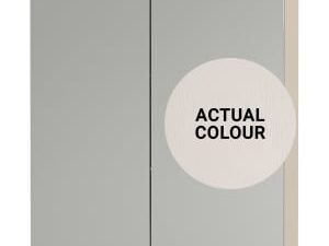 Duarti By Calypso Highwood 600mm Slimline Mirrored 2 Door Wall Hung Unit - Taupe