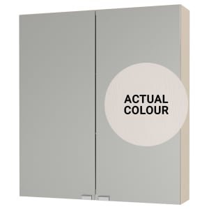 Duarti By Calypso Highwood 600mm Slimline Mirrored 2 Door Wall Hung Unit – Taupe