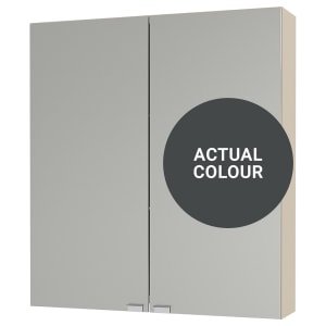 Duarti By Calypso Highwood 600mm Slimline Mirrored 2 Door Wall Hung Unit – Midnight Grey