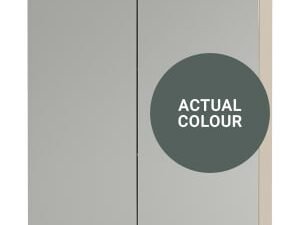 Duarti By Calypso Highwood 600mm Slimline Mirrored 2 Door Wall Hung Unit - Woodland Green