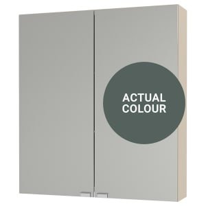 Duarti By Calypso Highwood 600mm Slimline Mirrored 2 Door Wall Hung Unit – Woodland Green