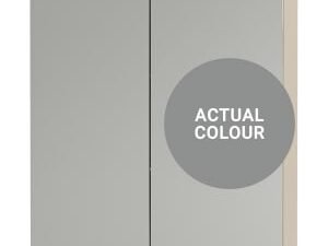 Duarti By Calypso Highwood 600mm Slimline Mirrored 2 Door Wall Hung Unit - Twilight Grey