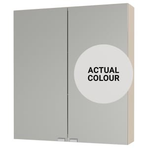 Duarti By Calypso Beaufort 600mm Slimline Mirrored 2 Door Wall Hung Unit – Grey Varnish