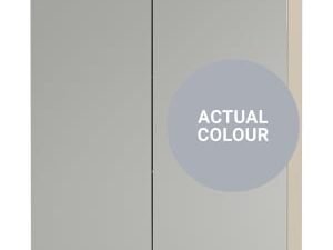 Duarti By Calypso Beaufort 600mm Slimline Mirrored 2 Door Wall Hung Unit - Shadow Grey