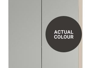 Duarti By Calypso Beaufort 600mm Slimline Mirrored 2 Door Wall Hung Unit - Ember Grey