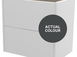 Duarti By Calypso Cascade 600mm Slimline 2 Drawer Wall Hung Vanity Unit - Midnight Grey