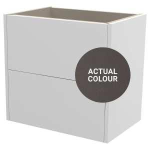 Duarti By Calypso Cascade 600mm Slimline 2 Drawer Wall Hung Vanity Unit – Galaxy Grey