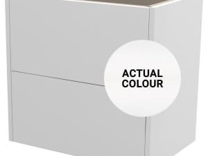 Duarti By Calypso Cascade 600mm Slimline 2 Drawer Wall Hung Vanity Unit - Mirror White