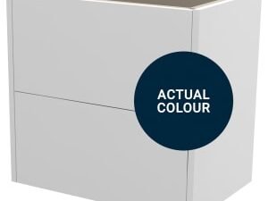Duarti By Calypso Cascade 600mm Slimline 2 Drawer Wall Hung Vanity Unit - Midnight Blue